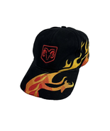 Dodge Mopar RAM Logo Hat Baseball Cap Black w/ Embroidered Red Ombre Flames - €15,04 EUR