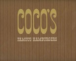 Coco&#39;s Famous Hamburgers Laminated Placemat Menu Western United States 1974 - $31.68