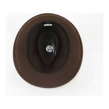 Men BENTLY HEADWEAR Hat Australian Wool Pinch Front Fedora Hudson HU421 Brown image 2