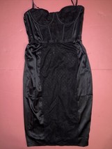 Victoria&#39;s Secret 36B/36C M CORSET DRESS VS ARCHIVES MONOGRAM black lace... - £93.80 GBP