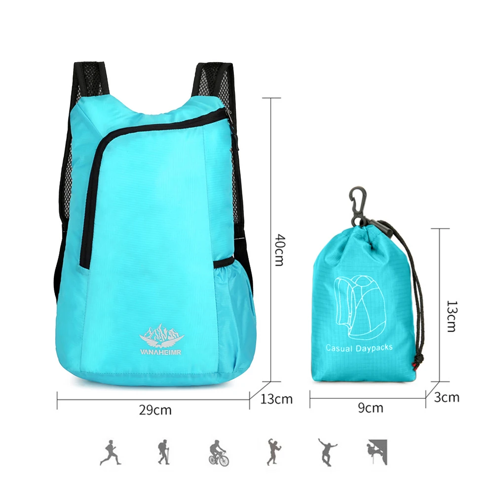40L Lightweight Packable Backpack Foldable ultralight Outdoor Folding Backpack T - £82.74 GBP