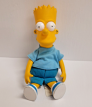 Vintage 1990 Bart Simpson 11&quot; Plush Doll Plastic Toy The Simpsons Matt Groening - £11.67 GBP