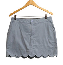 Crown &amp; Ivy Caroline Tennis Skort Womens 10 Blue Scalloped Hem Pockets C... - $12.82