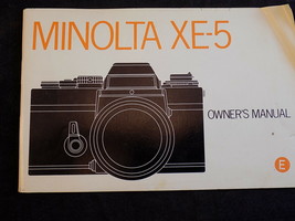 Minolta XE-5 Owners Manual 1975 English XE5 601E A 2 - £5.52 GBP