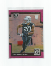 Obi Melifonwu (Oakland Raiders) 2017 Donruss Optic Pink Prizm Rookie Card #141 - £4.69 GBP