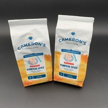 Lot of 2 Cameron&#39;s Coffee Pumpkin Spice Ground Light Roast 12 Oz Arabica 7/24 - £13.92 GBP