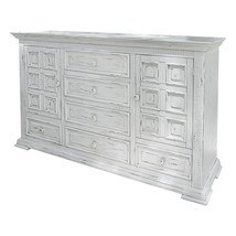 69" White Solid Wood Six Drawer Triple Dresser - $24,590.59 MXN