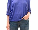 FREE PEOPLE We The Free Damen T-Shirt Semi-Sheer Blau Größe XS - £36.23 GBP