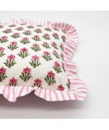 Pink Throw Pillows | Floral Pillow Covers With Frill | Decorative Cotton... - €12,97 EUR+