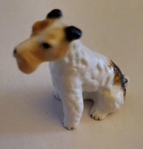 Sitting Airdale Dog Figure Figurine 1 1/2&quot; Tall Small  - £10.22 GBP