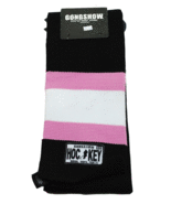 Gongshow Breast Cancer Awareness Hockey Lifestyle Apparel Knit Scarf Black - £16.52 GBP