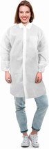 Lab Coats 10ct White Adult Frocks Large Polypropylene Garment Cloth-Like Fabric - £25.03 GBP