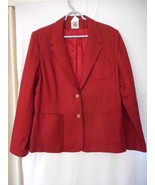 Vintage Women&#39;s Size 16 Brick Red wool Blazer w/ patch pockets Summit Sp... - $599.32 MXN