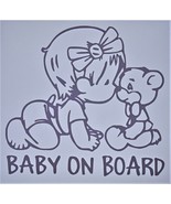 Baby On Board Girl Die-Cut Vinyl Indoor Outdoor Car Truck Window Decal-2... - £4.08 GBP