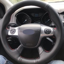 Soft Car Steering Wheel Cover Ford Focus 3 2012-2014 C-MAX 2011-2014 KUG... - $37.29