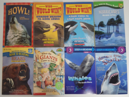 8 Reader Books Lot Level 3 2nd &amp; 3rd Grade Who Would Win Animals Hurricanes Bear - £9.58 GBP