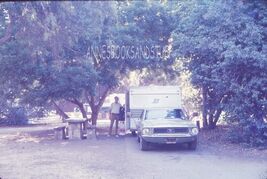 35 mm color slide * KODAK slide * MUSTANG car READY to go CAMPING people... - $5.45