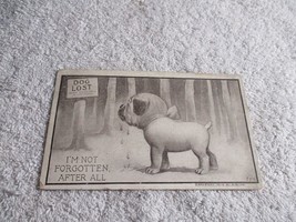 Dog lost I&#39;m not forgotten after all 1910 Dog pet Humor Postcard Posted - £27.23 GBP