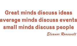 Orange 67&quot; X 22&quot; Great Minds Discuss Ideas Eleanor Roosevelt - £15.35 GBP