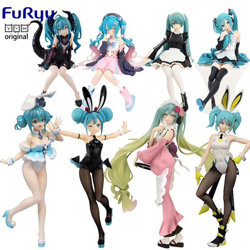 31Cm Original Furyu Bicute Hatsune Miku Bunny Girl White Rabbit Sexy Anime - £37.00 GBP+