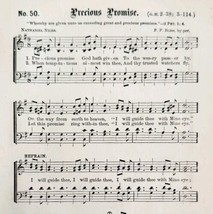 1883 Gospel Hymn Precious Promise Sheet Music Victorian Religious ADBN1fff - £11.77 GBP