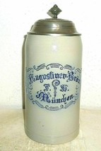 Augustiner Brau Munich Oktoberfest 2014 lidded Masskrug German Beer Stein - $124.50