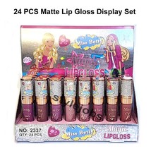 ALL 24 PCS Wholesale Bulk Display Set Barbie Neutral Matte Lip Gloss Set - £23.73 GBP