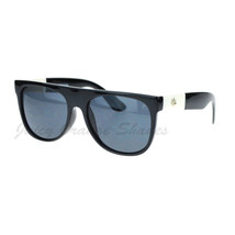 Hoja de Marihuana Gafas de Sol Moda Plano Top Negro Marco UV 400 - £7.85 GBP