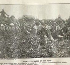 1914 German Artillery In The Field WW1 Photo Print Antique Military War  - £23.52 GBP