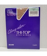 2 Pair Sears Thigh Thi-top Stockings Cling Alon Nude Classic Size Vintag... - $15.05 CAD