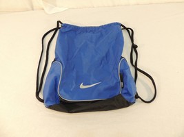 Nike Gym Bag Blue, Grey, and Black RN#56323 100% Nylon Very Nice! Cool 12973 - £10.12 GBP