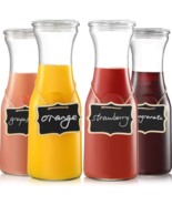 NETANY Set of 4 Glass Carafe with Lid, 1 Liter Beverage Serveware Carafe, - $335.03 MXN