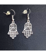 Custom Handmade Earrings Hamsa Hands &quot;Hand Of Fatima&quot; Strength Protection - $9.00