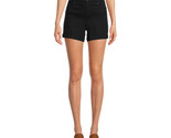 Time And Tru Denim Shorts Mid Rise Black Soot Size X-LARGE Cuffed Hem NEW - $20.31