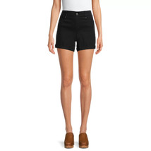 Time And Tru Denim Shorts Mid Rise Black Soot Size X-LARGE Cuffed Hem NEW - $20.31