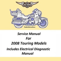 2008 Harley Davidson Touring Models Service Manual + Electrical Diagnostic - £20.41 GBP