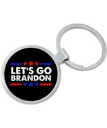 Let&#39;s Go Brandon Funny Keychain on Black - FJB - Item KC11362 - £8.57 GBP