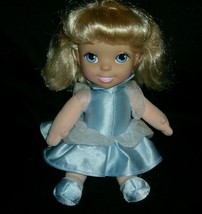 10&quot; Disney Princess Cinderella Doll Girl Blue Dress Blonde Hair Toy Rubber Face - £7.52 GBP