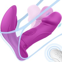 Wiggling Wearable Vibrator Mimic Finger-Sam Quiet Panty Vibrator Remote (Purple) - £22.42 GBP