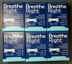 6 Packs - Breathe Right Nasal Strips SMALL / MEDIUM Clear 30 Each (180 TL) - £50.61 GBP