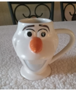 Disney Olaf Snowman Ceramic Coffee Mug Cup 12oz Frozen II 2 Elsa 3D White - £6.70 GBP