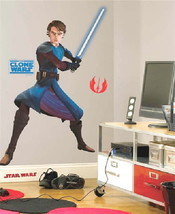 Star Wars: The Clone Wars Giant Anakin Wall Sticker Peel and Stick Decal... - £11.57 GBP