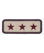 Earth Rugs WW-344 Burgundy Star Wicker Weave Table Runner 13&quot; x 36&quot; - £35.19 GBP