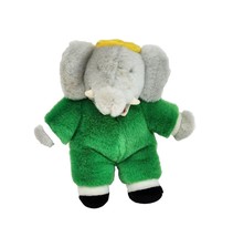 Vintage 1988 Baby Gund Babar Elephant Rattle Stuffed Animal Plush Toy Soft - £37.21 GBP