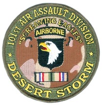 ARMY 101ST AIRBORNE DIVISION DESERT STORM  RIBBON  4&quot; EMBROIDERED MILITA... - $29.99