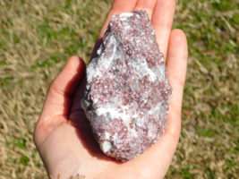 Lepidolite with Quartz Crystals 384g Natural Rough Stone for Energy Healing - £18.91 GBP