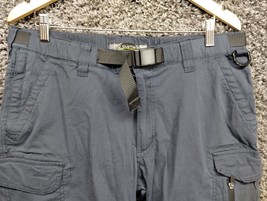 BC Clothing Convertible Hiking Pants Shorts Men Large x 32 Navy Blue Cargo - £18.12 GBP