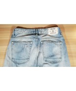 Zara Man Jeans Button Fly Distressed Holes Light Blue - Men Size 29&quot;W x ... - $18.46