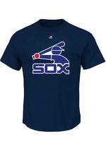 Majestic Men&#39;s Chicago White Sox Crew Neck Short Sleeve T-Shirt, Navy, Small - £20.40 GBP