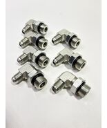 7-Hydraulic Adapters 3/8" JIC 37° Flare x 1/2" Male ORB O-Ring Boss 90° ... - $35.25